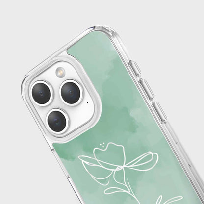 iPhone 15 Pro Case With MagSafe - Green Flower