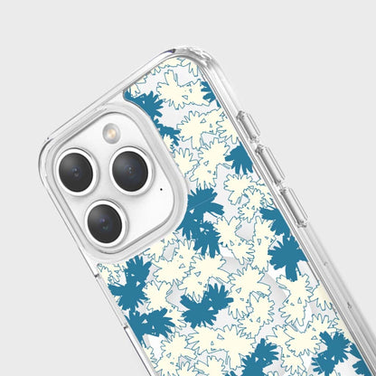 iPhone 15 Pro Clear Case - Blue Dandelion Design