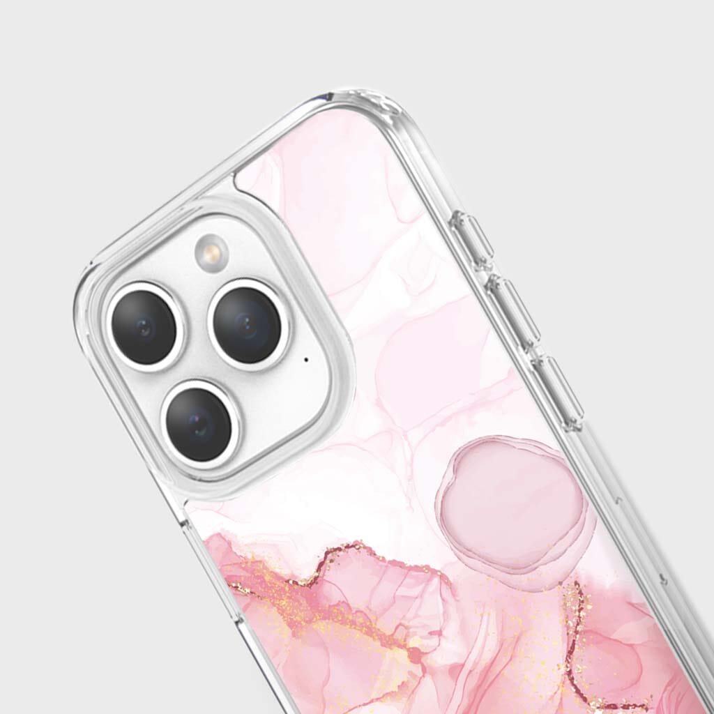 iPhone 15 Pro Case With MagSafe - Pink Marble