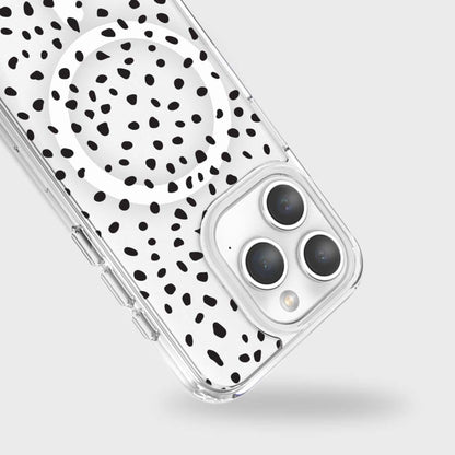 iPhone 15 Pro Max Case With MagSafe - White Polka