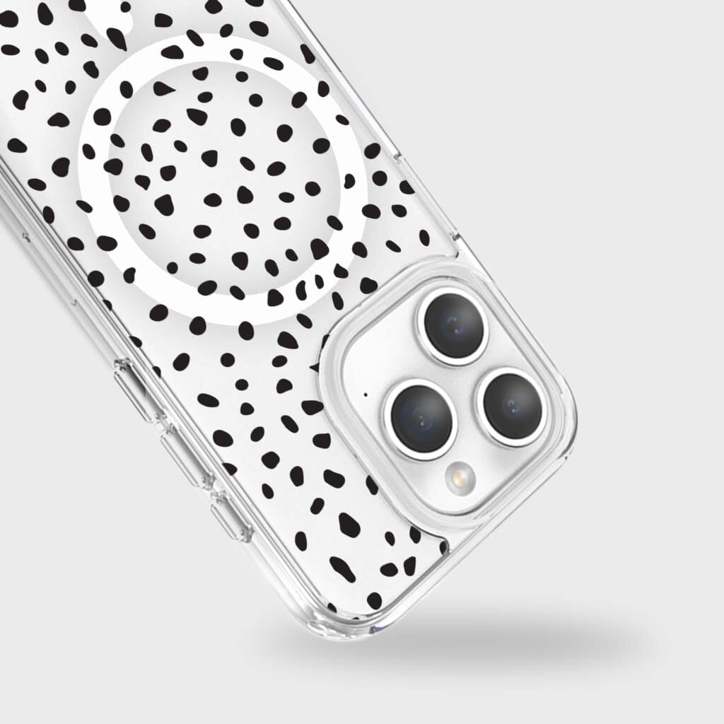 iPhone 15 Pro Case With MagSafe - White Polka