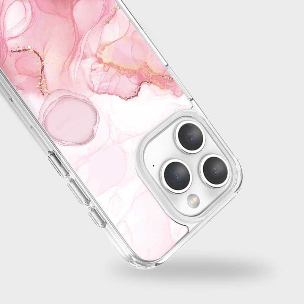 iPhone 15 Pro Max Case With MagSafe - Pink Marble