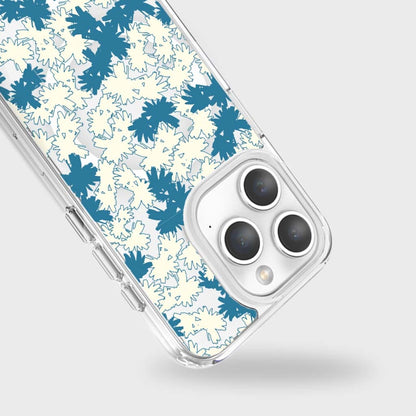 iPhone 15 Pro Max Clear Case - Blue Dandelion Design