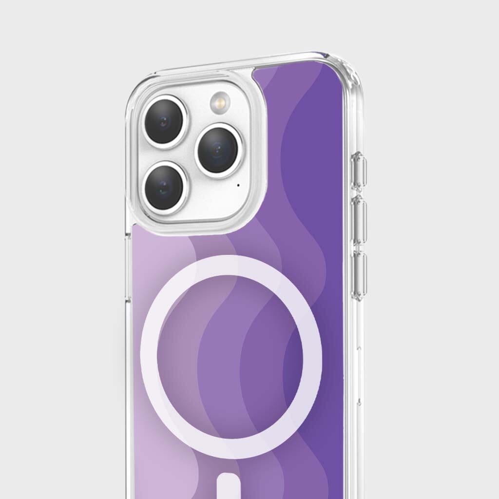 iPhone 15 Pro Case With MagSafe - Purple Wave