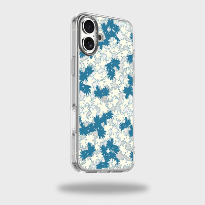 iPhone 16 Clear Case - Blue Dandelion Design