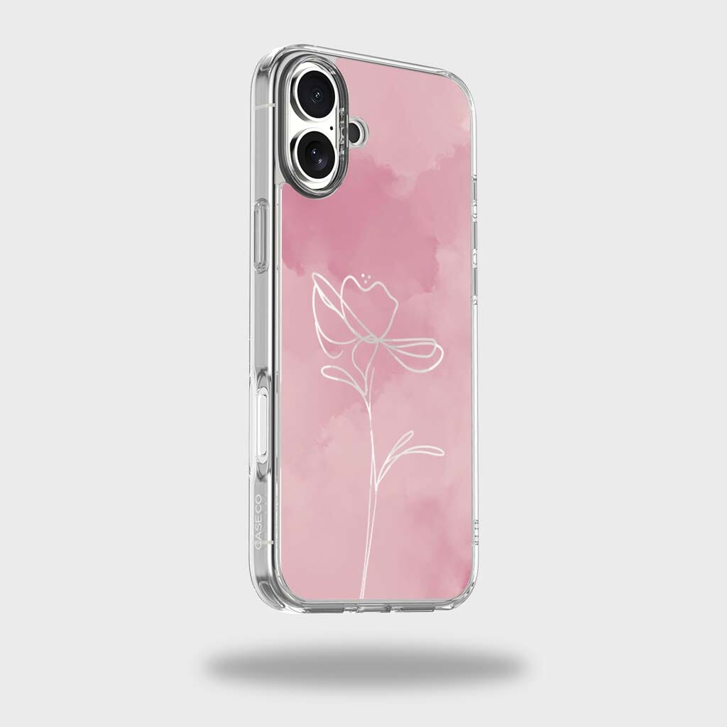 iPhone 16 Case With MagSafe - Pink Flower