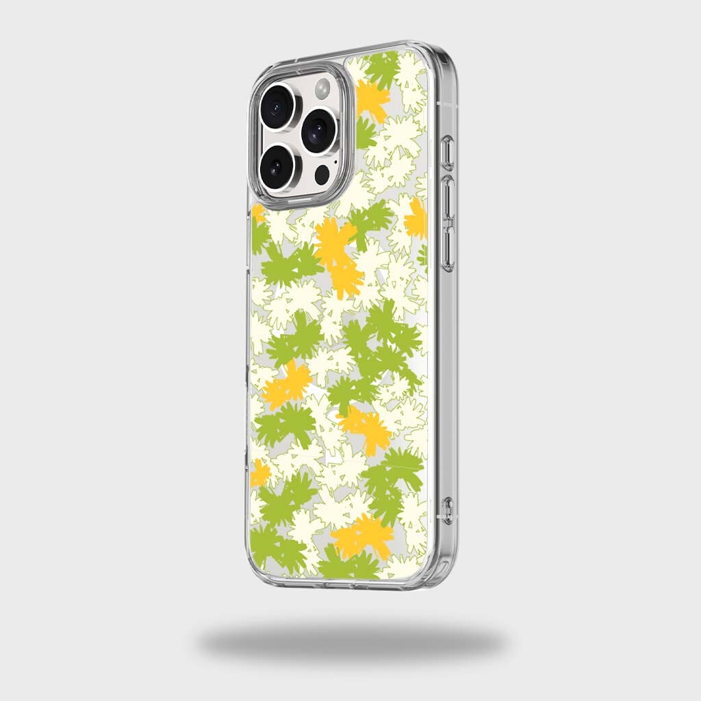 iPhone 16 Pro Clear Case - Yellow Dandelion Design