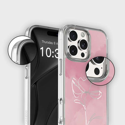 iPhone 16 Pro Max Case With MagSafe - Pink Flower