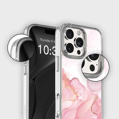 iPhone 16 Pro Case With MagSafe - Pink Marble