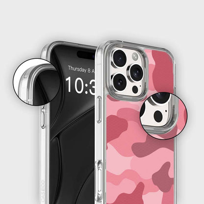 MagSafe iPhone 16 Pro Max Pink Camo Case