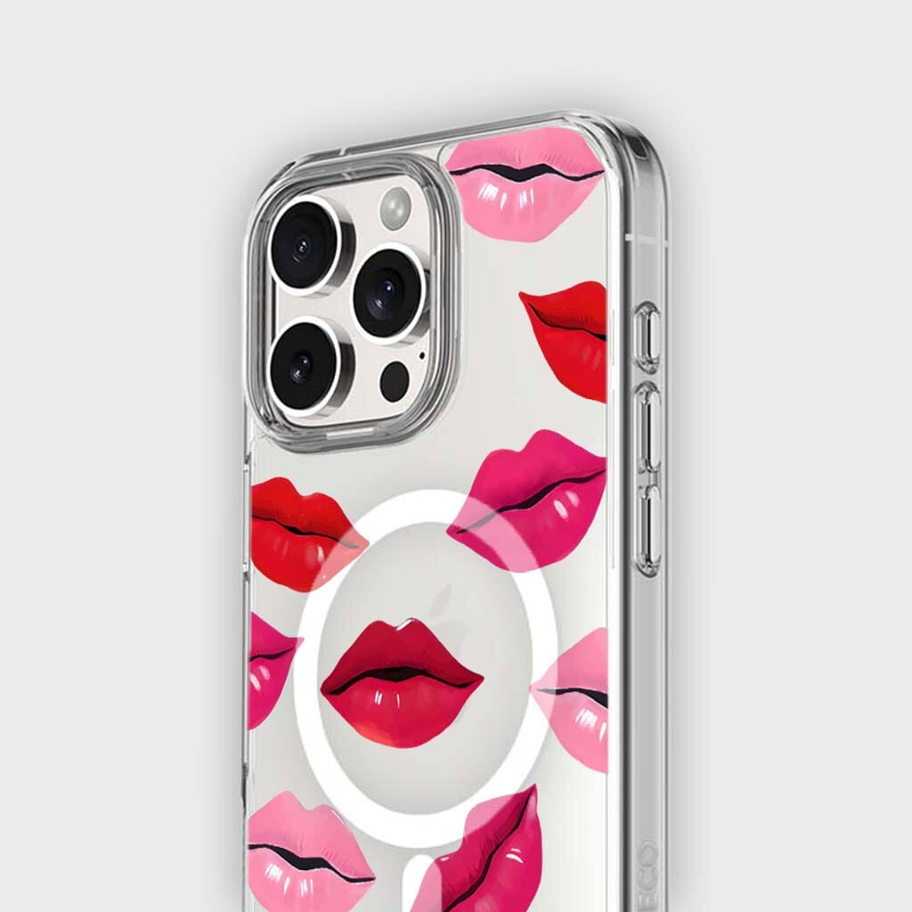 MagSafe iPhone 16 Lips Design Clear Case