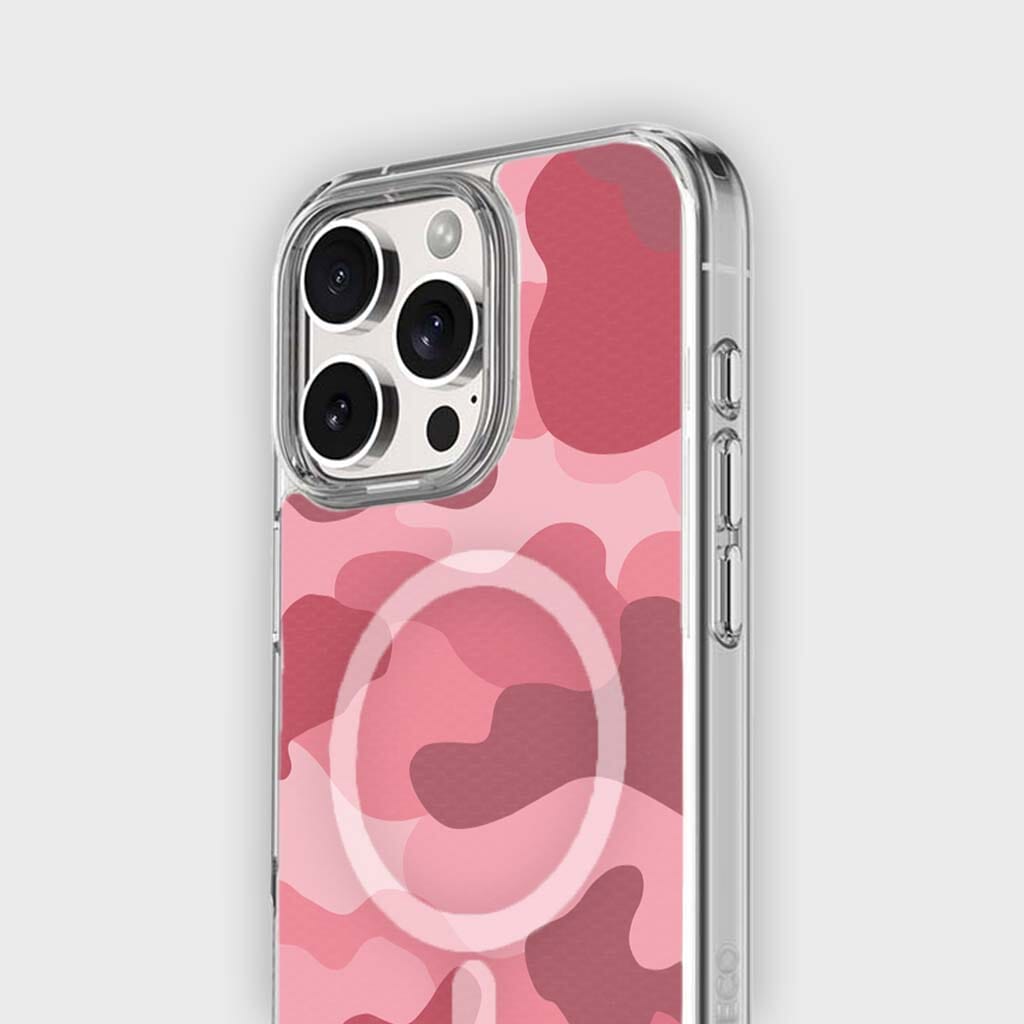 MagSafe iPhone 16 Pro Pink Camo Case