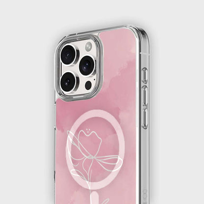 iPhone 16 Pro Max Case With MagSafe - Pink Flower