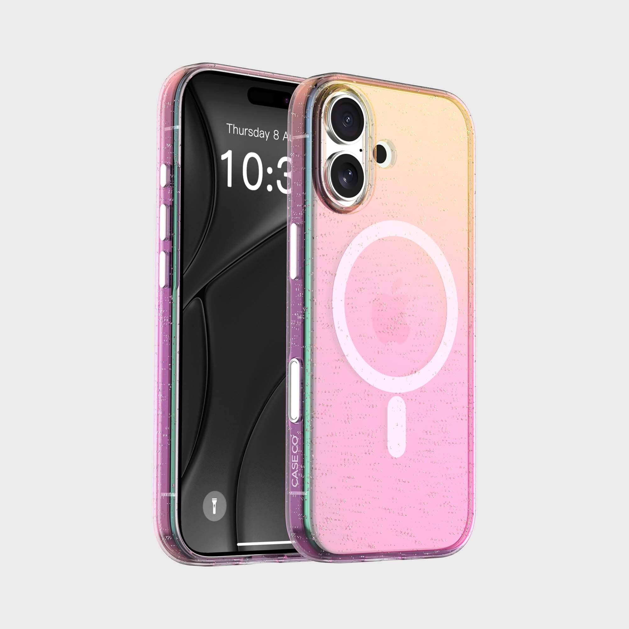 iPhone 17 Anti-Yellow Glitter Clear Case with MagSafe