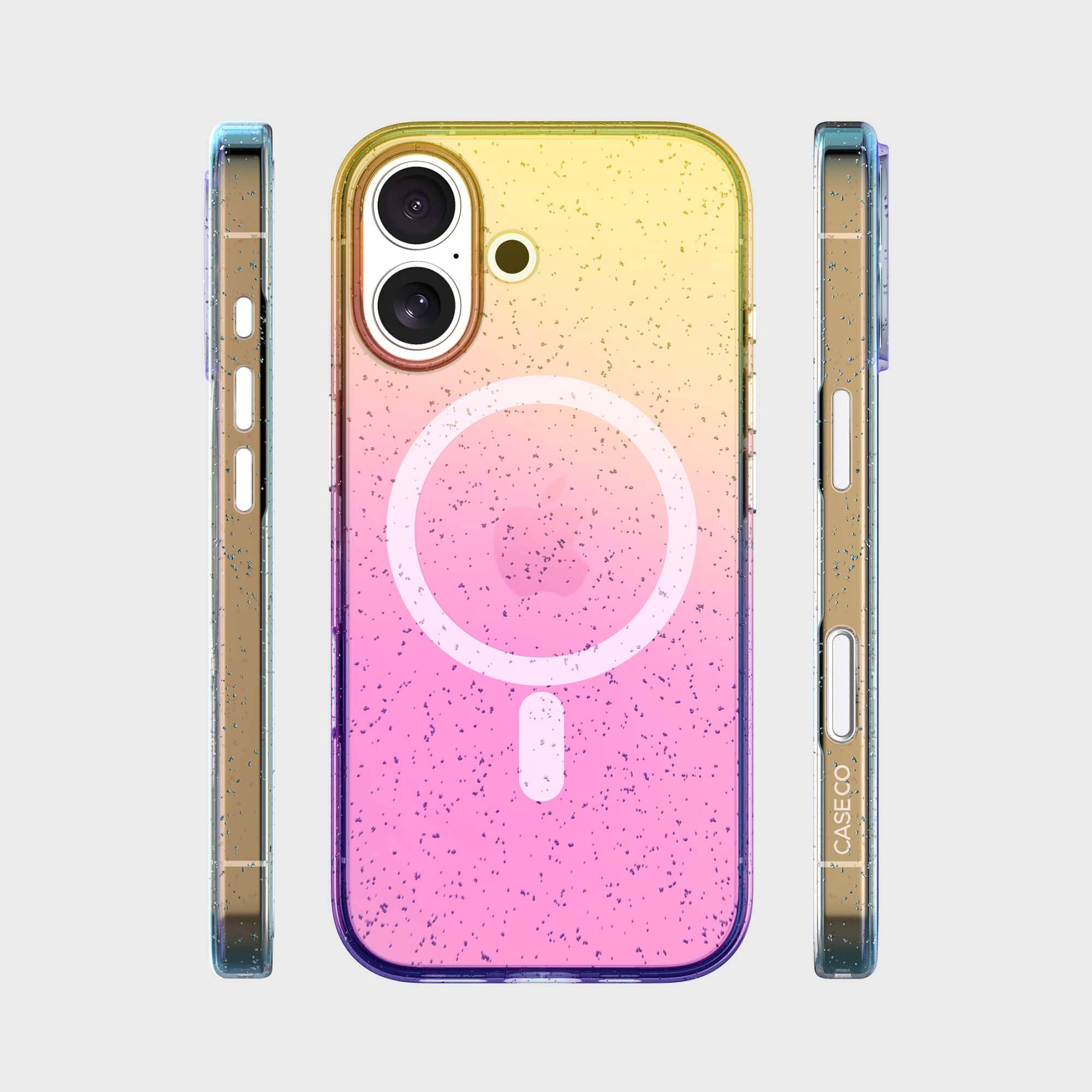 iPhone 17 Anti-Yellow Glitter Clear Case with MagSafe