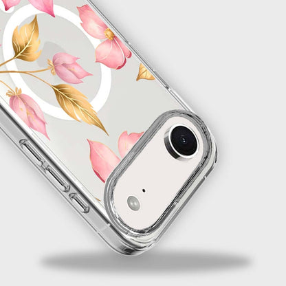 MagSafe iPhone 17 Air Pink Wildflower Clear Case