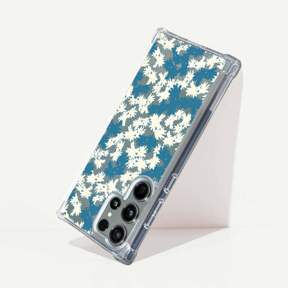 Samsung Galaxy S24 Ultra Clear Case - Blue Dandelion Design