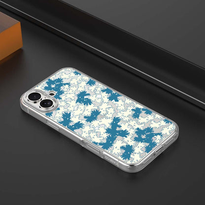 iPhone 16 Clear Case - Blue Dandelion Design