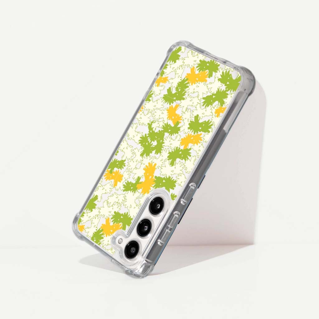 Samsung Galaxy S24 Clear Case - Yellow Dandelion Design