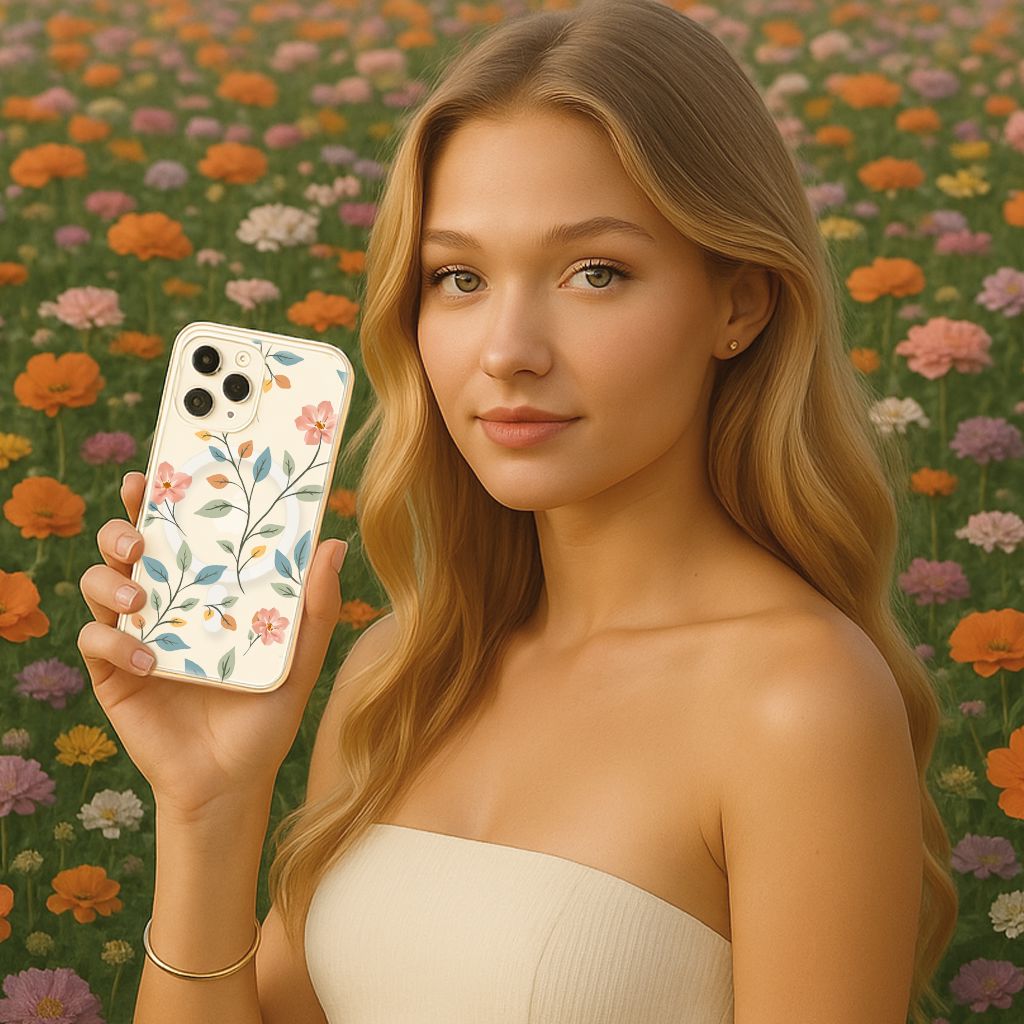 MagSafe iPhone 16 Pro Max Easter Floral Clear Case