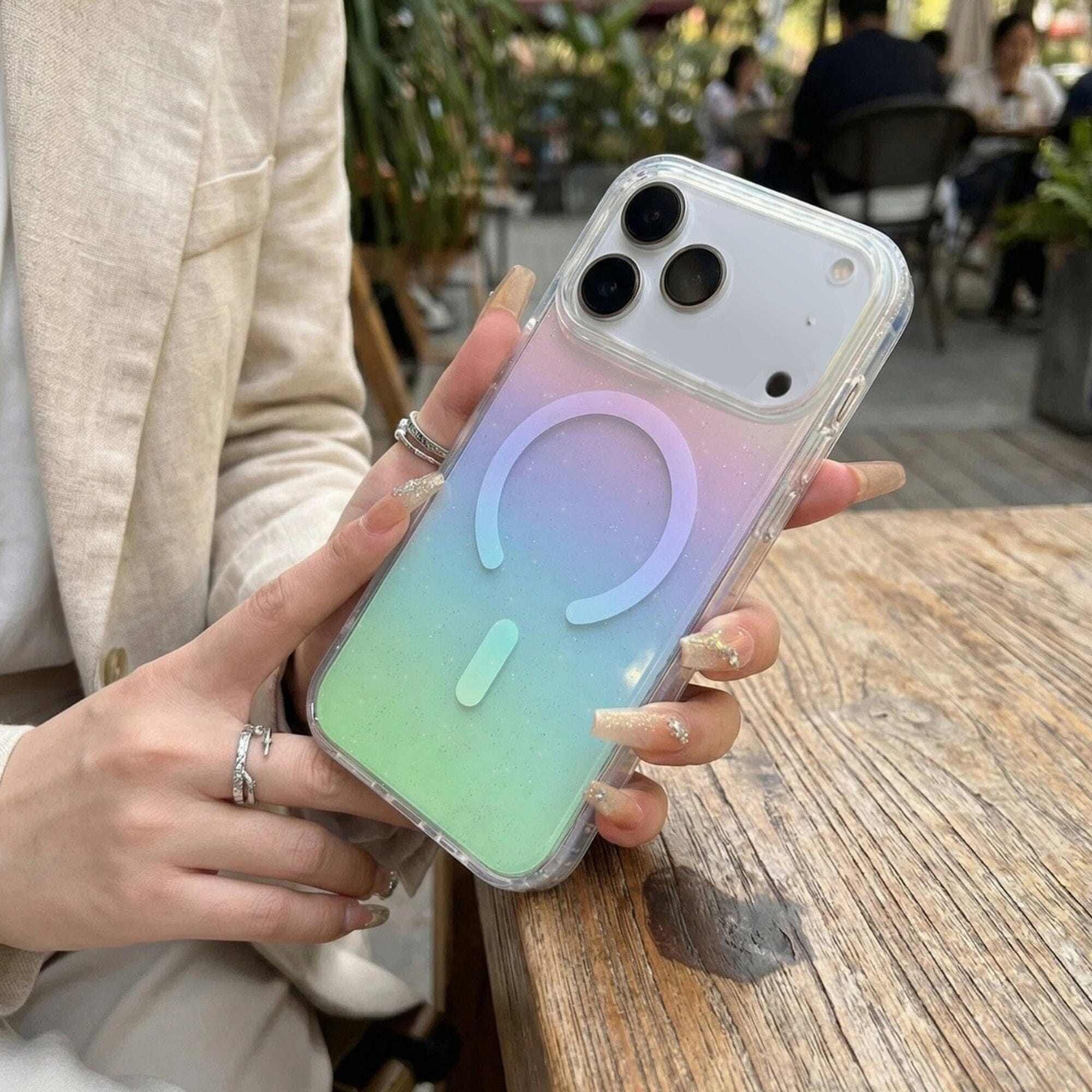 iPhone 17 Pro Iridescent Clear Case