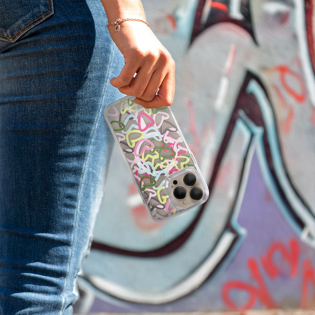 iPhone 15 Pro Max Clear Case - Graffiti Design