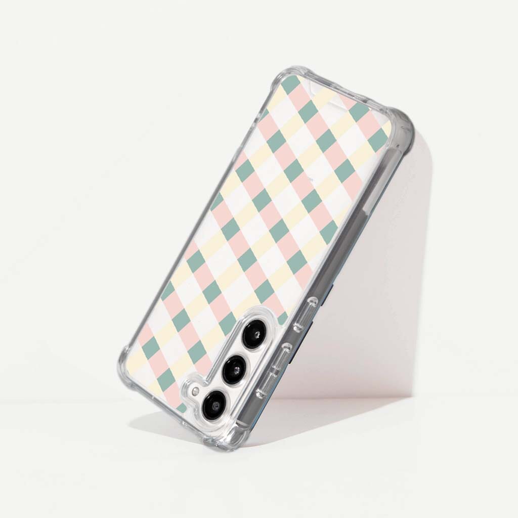 Samsung Galaxy S24 Clear Case - Light Lattice Design