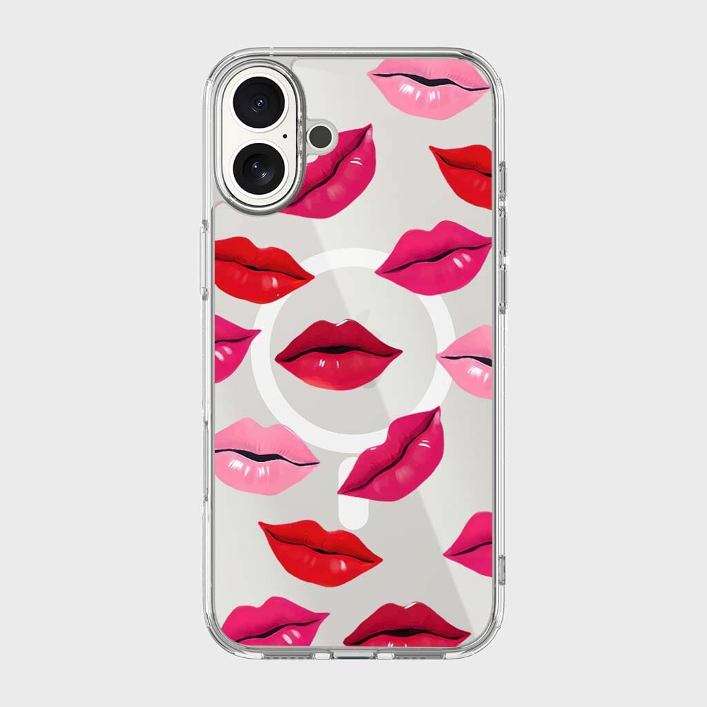 MagSafe iPhone 16 Lips Design Clear Case