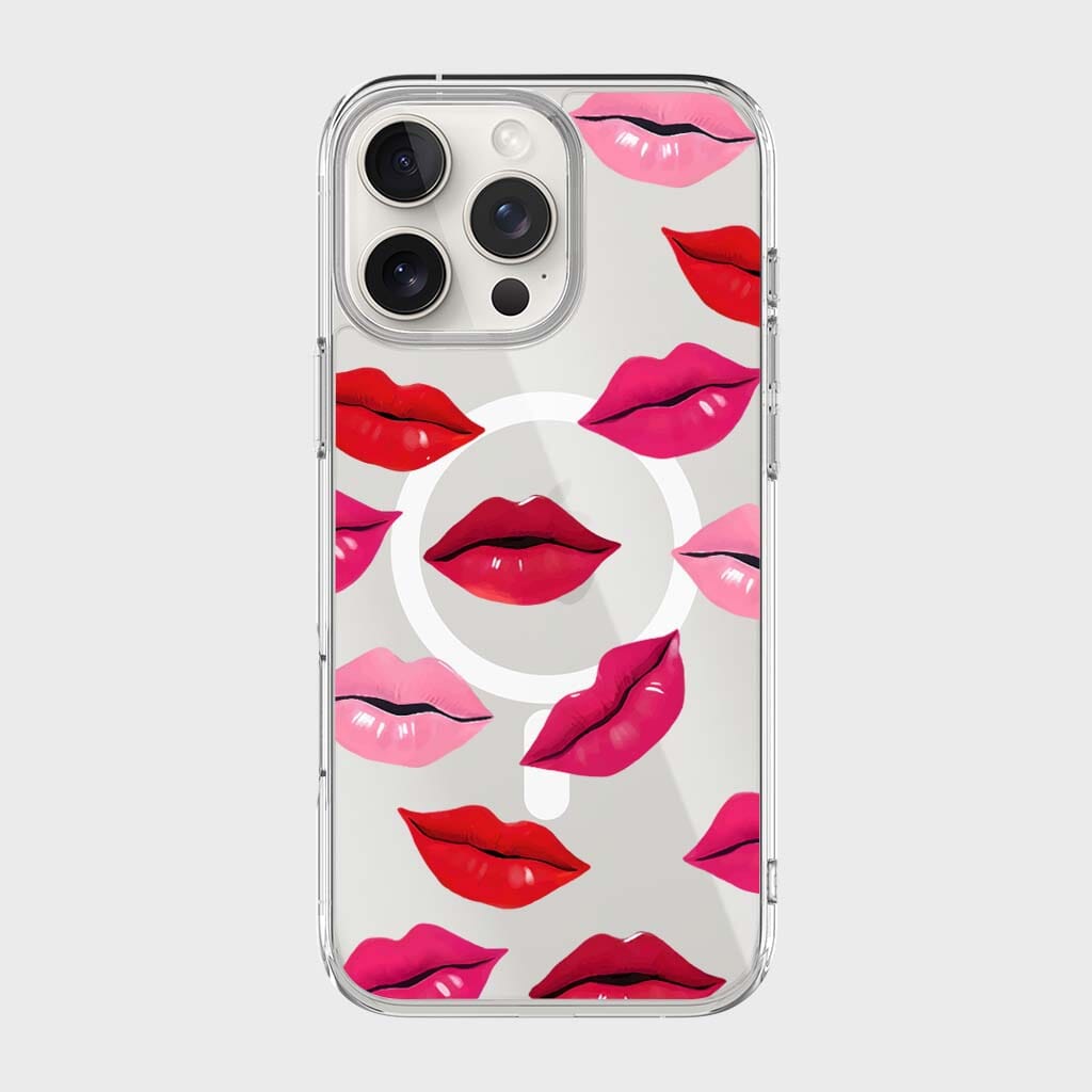 MagSafe iPhone 16 Pro Max Lips Design Clear Case