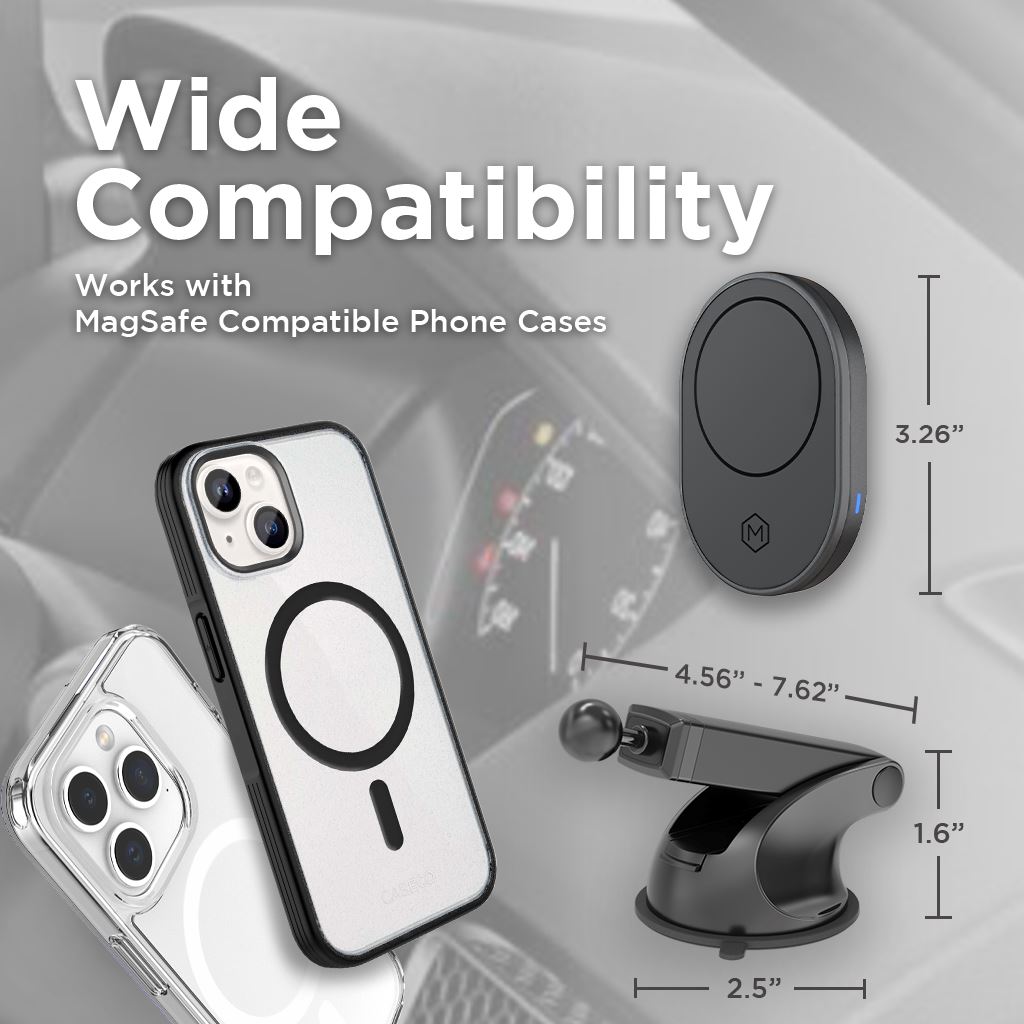 MagSafe Wireless Car Charger Suction Cup Mount (Version 2.0)