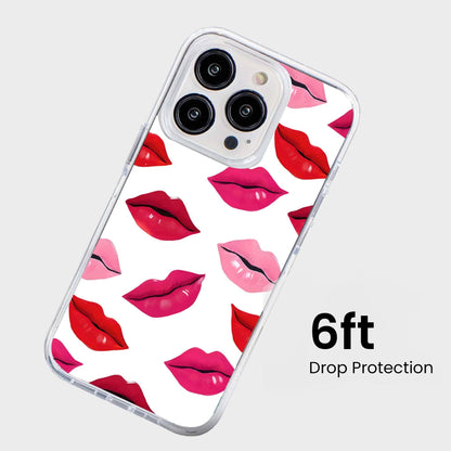 MagSafe iPhone 15 Pro Lips Design Clear Case