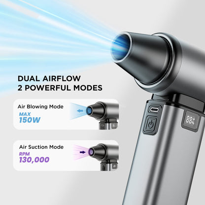 Rockstone Vortex 3-in-1 Air Duster & Vacuum