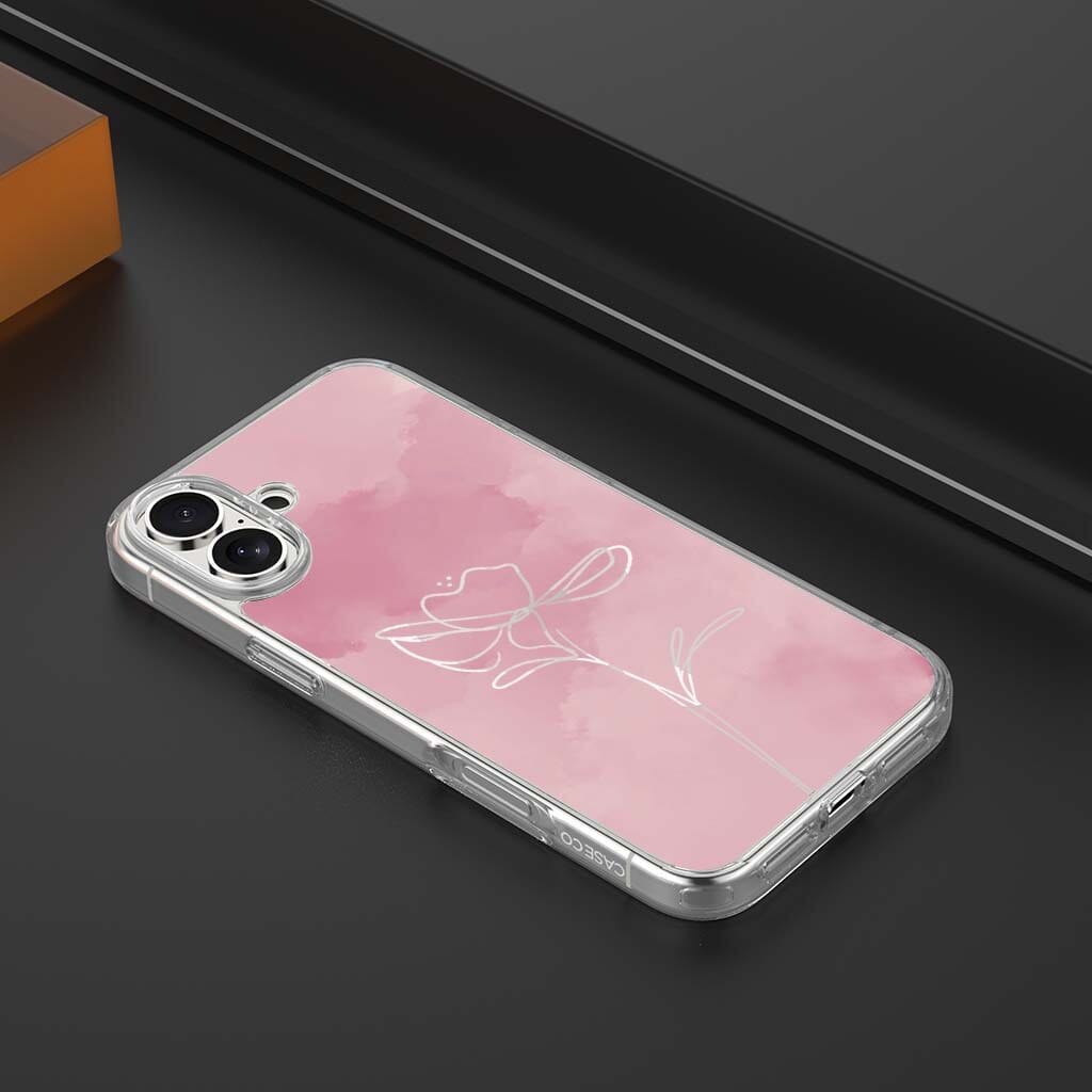 iPhone 16 Case With MagSafe - Pink Flower