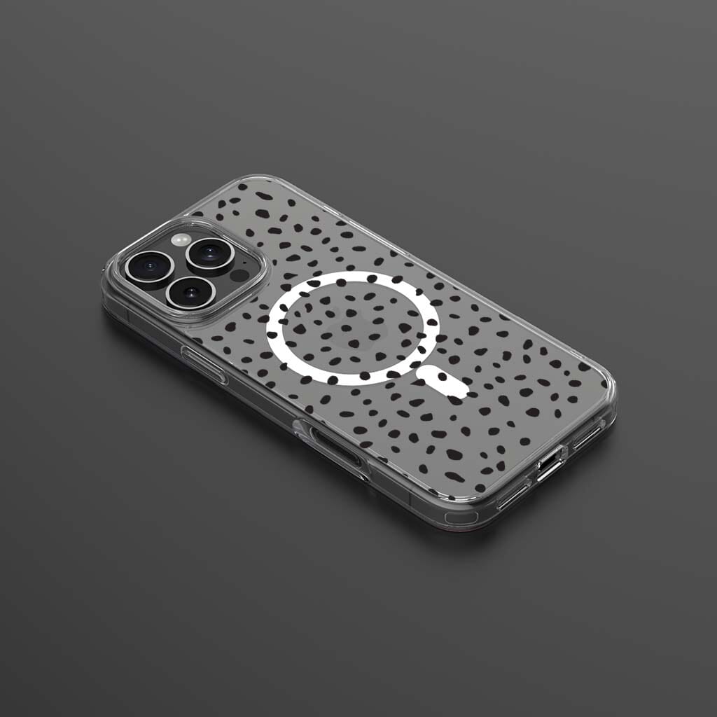 iPhone 15 Pro Case With MagSafe - White Polka