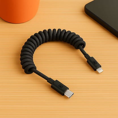 Road Ready Coil Cord (USB-C to Lightning)