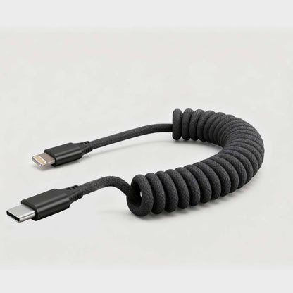 Road Ready Coil Cord (USB-C to Lightning)