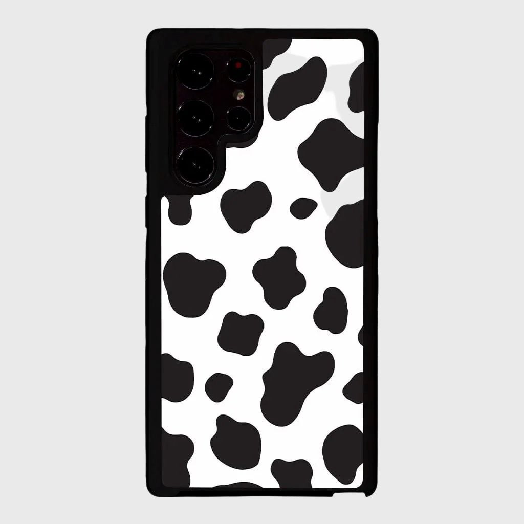 Black Cow Print Samsung Galaxy S22 Ultra Case