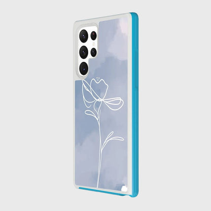 Blue Flower Samsung Galaxy S22 Ultra Case