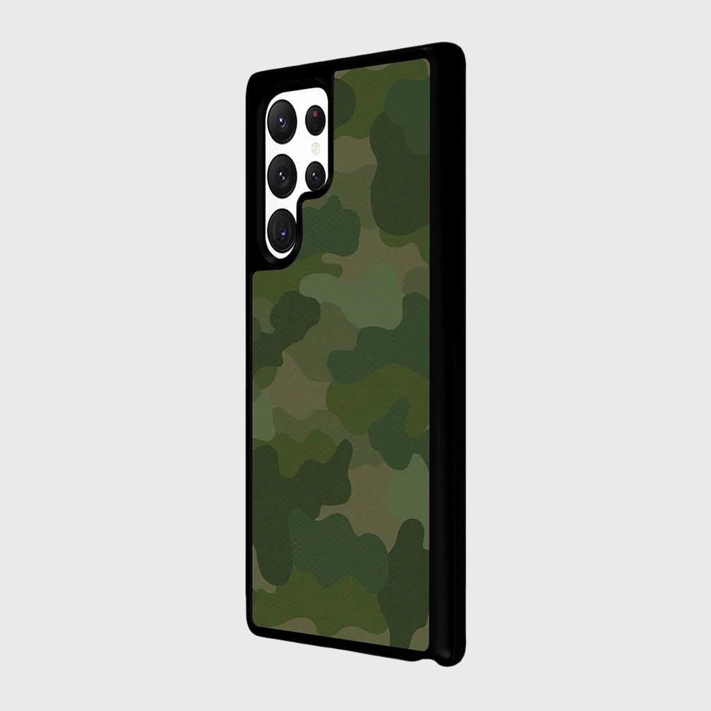 Green Samsung Galaxy S22 Ultra Camo Case