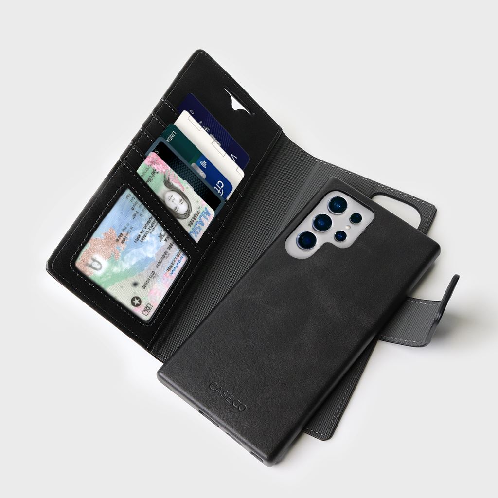 Samsung Galaxy S24 Ultra RFID Blocking Wallet Case With MagSafe And 5 Card Slots