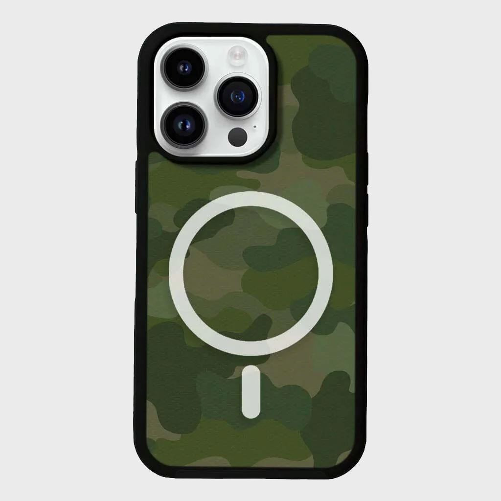 MagSafe iPhone 14 Pro Green Camo Case