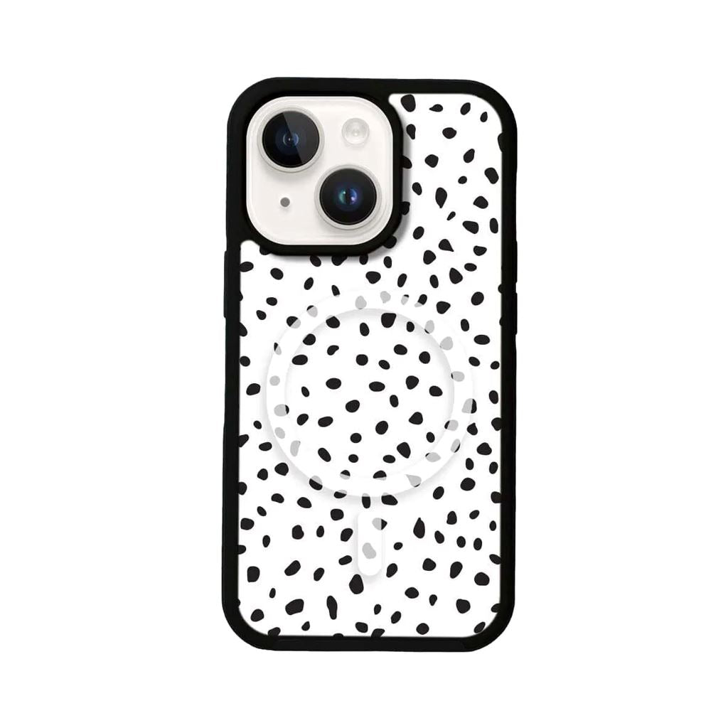 MagSafe iPhone 14 White Polka Dots Case