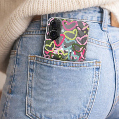 iPhone 16 Clear Case - Graffiti Design