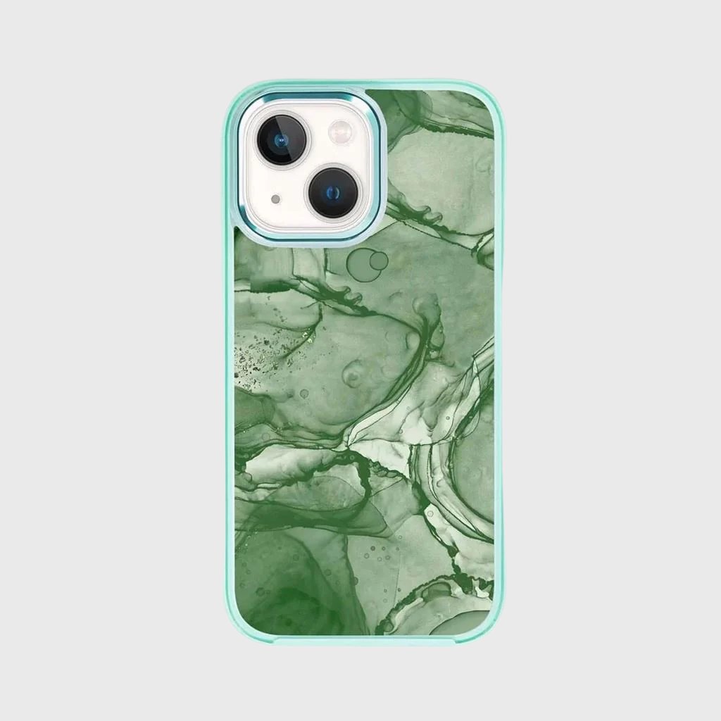 MagSafe iPhone 14 Plus Green Marble Case