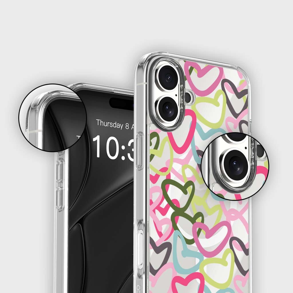 iPhone 16 Clear Case - Graffiti Design