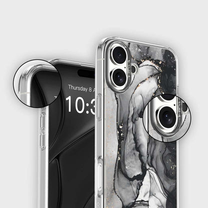 iPhone 16 Case With MagSafe - Black Marble