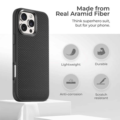 iPhone 16 Pro Max Aramid Fiber Weave Pattern Case