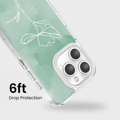 iPhone 15 Pro Case With MagSafe - Green Flower