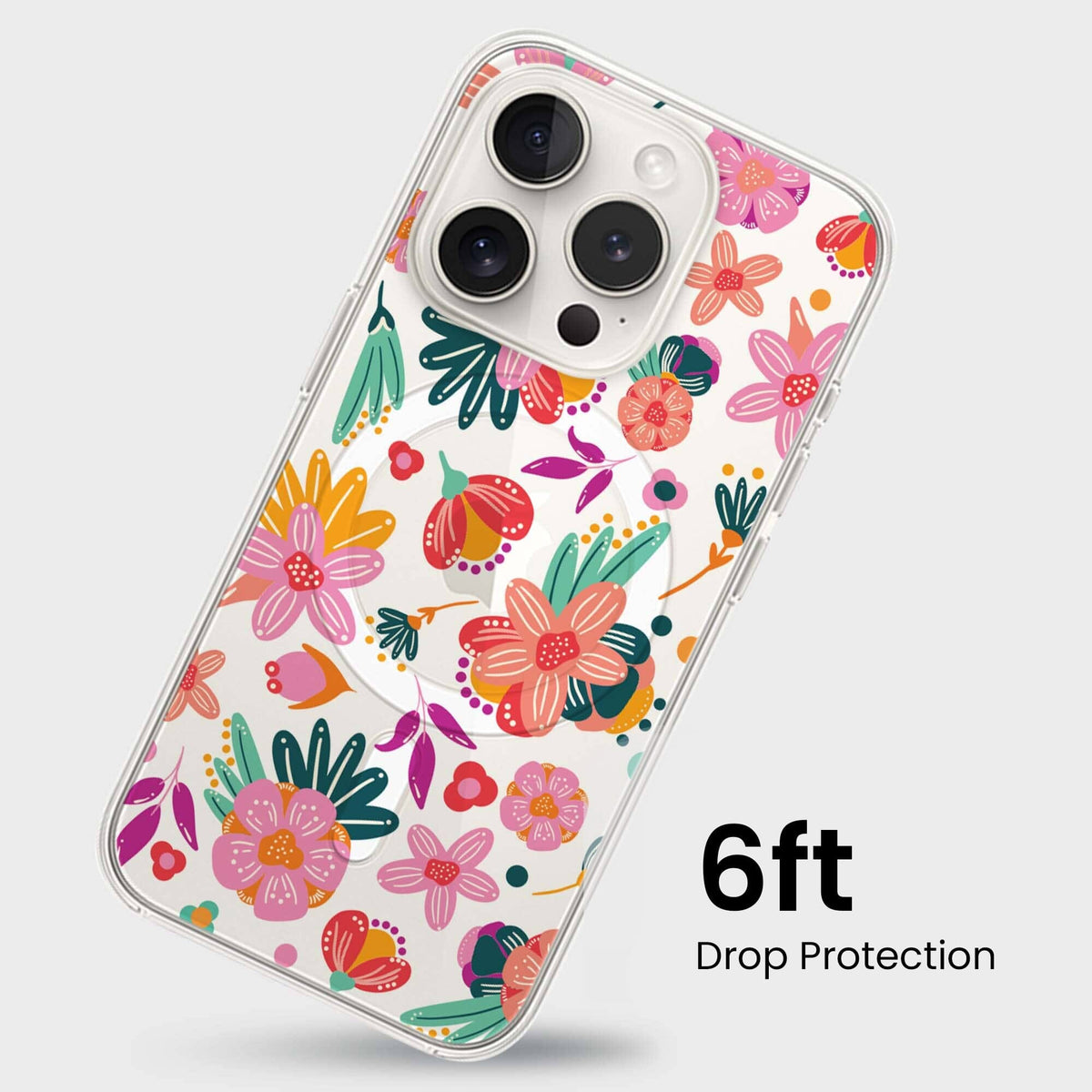 iPhone 15 Pro Case With MagSafe - Spring Flower