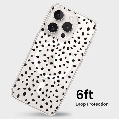 iPhone 15 Pro Max Case With MagSafe - White Polka